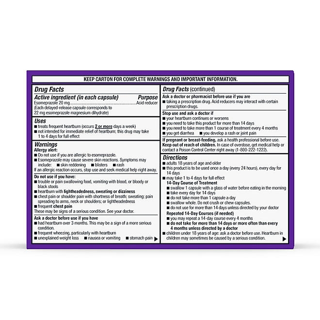 Member's Mark Esomeprazole Magnesium Capsules, 20 mg, 42 ct. 4