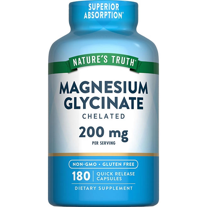 Nature's Truth Magnesium Glycinate Capsules, 200 mg, 180 ct. 3