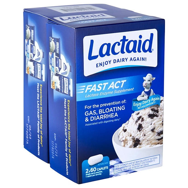 Lactaid Fast Act Lactose Intolerance Caplets, 120 ct. 4