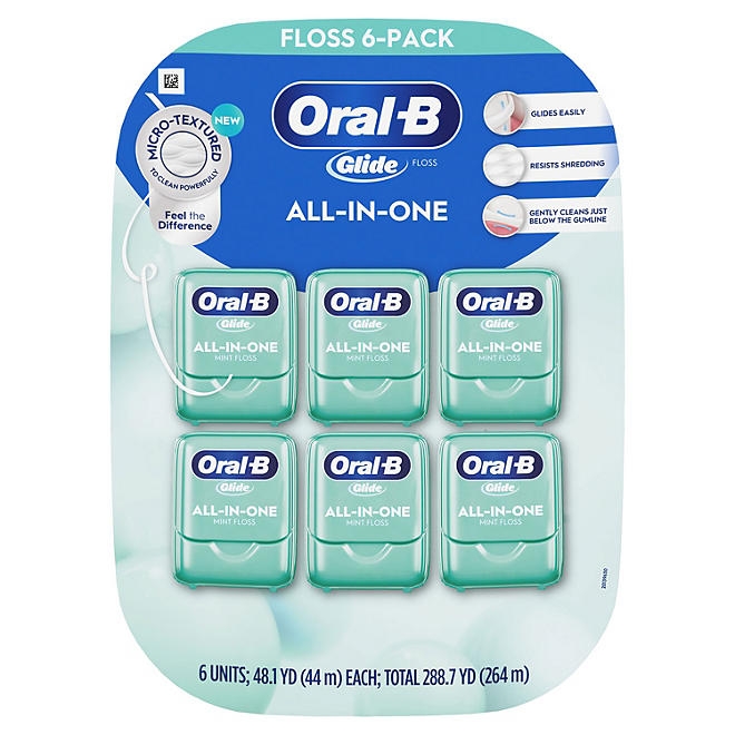 Oral-B Glide All-In-One Mint Flavor Dental Floss, 44 m, 6 pk. 3