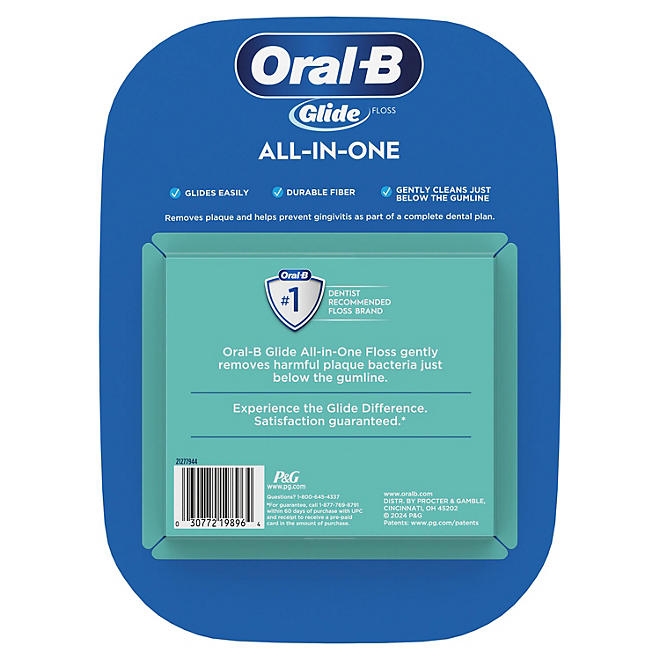 Oral-B Glide All-In-One Mint Flavor Dental Floss, 44 m, 6 pk. 4