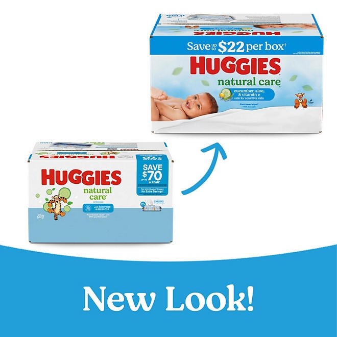 Huggies Natural Care Baby Wipes, Cucumber and Green Tea, 17 pk., 1088 Wipes 4