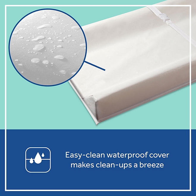 Sealy Soybean Comfort 3-Sided Contoured Diaper Changing Pad, White 5