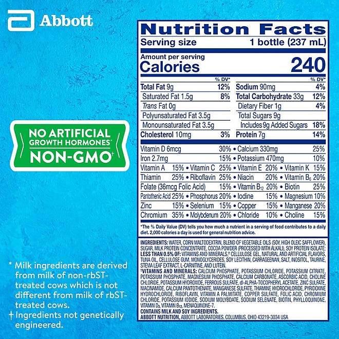 PediaSure Grow and Gain Nutrition Shake for Kids, Chocolate, 8 fl. oz., 24 pk. 4