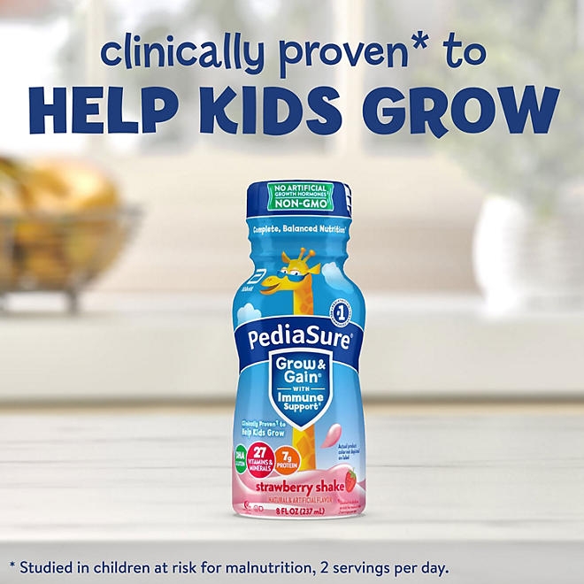 PediaSure Grow and Gain Nutrition Shake for Kids, Strawberry, 8 fl. oz., 24 pk. 5