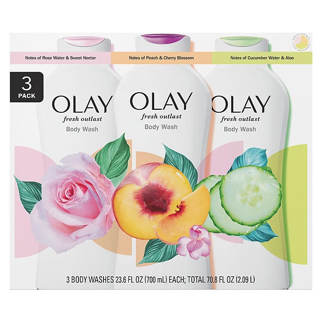 Olay Fresh Outlast Body Wash with Vitamin B3 Complex, 23.6 fl. oz., 3 pk. 4