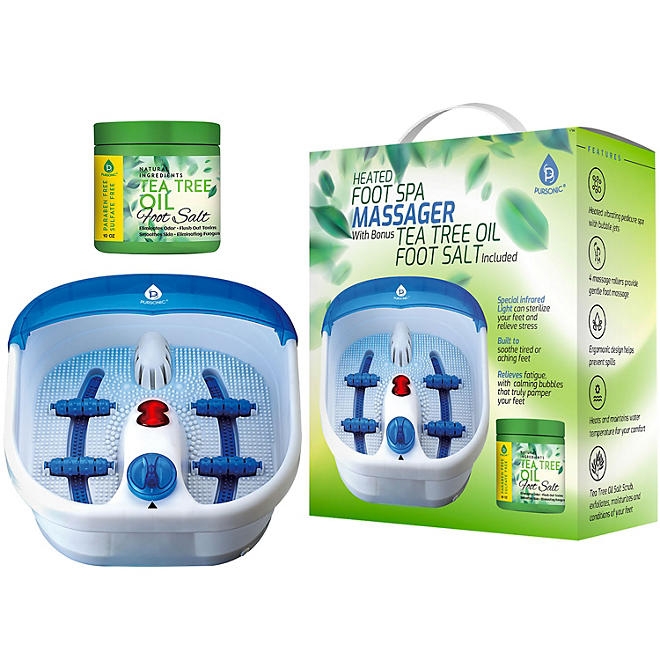 Pursonic Heated Foot Spa Massager with Tea Tree Foot Salts 5