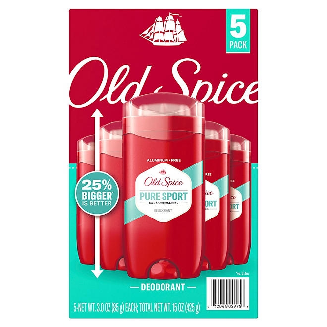 Old Spice High Endurance Deodorant, 48-Hr. Protection, Pure Sport, 3.0 oz., 5 pk. 4