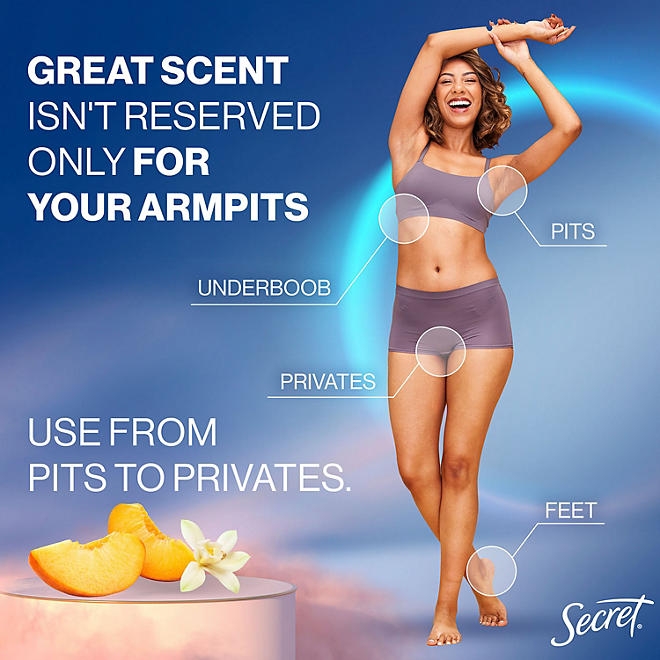 Secret Whole Body Sprays Deodorant, Peach & Vanilla, 3.5 oz., 2 pk. 5