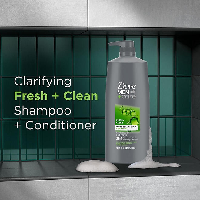 Dove Men+Care Fresh & Clean 2-in-1 Shampoo + Conditioner, 40 fl. oz. 5