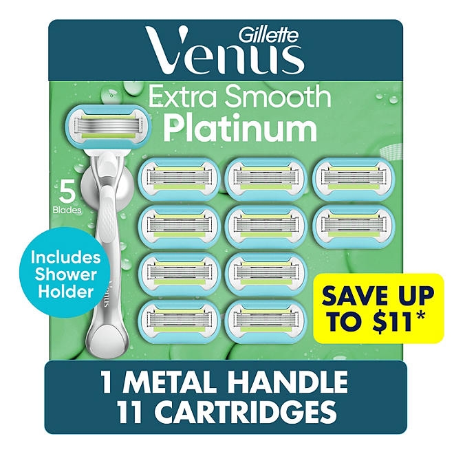 Venus Extra Smooth Women's Razor, 5 Blades, 1 Handle + 11 Cartridges 3