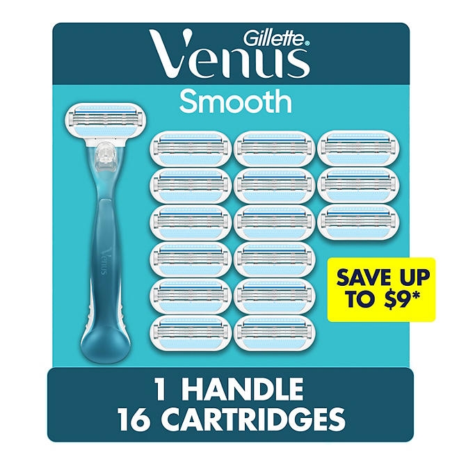 Venus Original Smooth Women's Razor, 3 Blade, Handle + 16 Cartridges 3