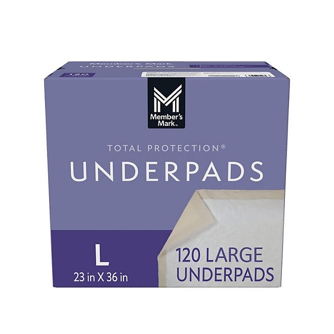 Member's Mark Total Protection Underpads Large, 120 ct. 3