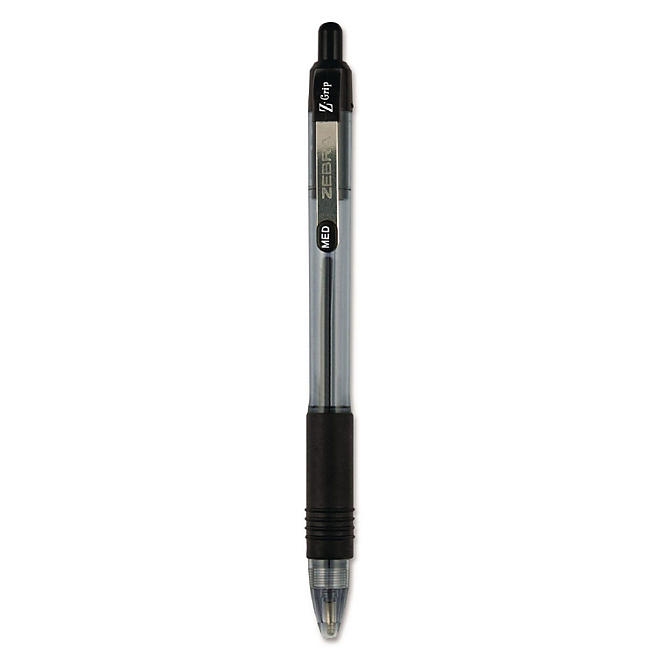 Zebra - Z-Grip Retractable Ballpoint Pen, Black Ink, Medium - 24/Pack 3