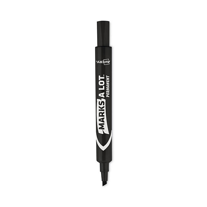 Avery MARKS A LOT Large Desk-Style Permanent Marker Value Pack, Broad Chisel Tip, Black, 36/Pack 4