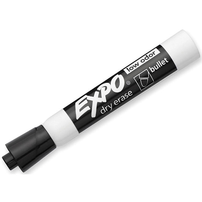 EXPO Low Odor Dry Erase Markers, Black Bullet Tip, 12 ct. 4