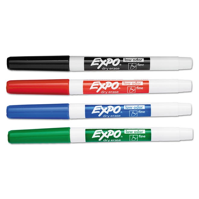 EXPO Low Odor Dry Erase Markers, Fine Tip - Office Pack, Assorted Colors, 36/Pack 4