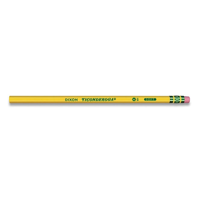 Ticonderoga Pencils, HB (2), Black Lead, Yellow Barrel, 24/Pack 5