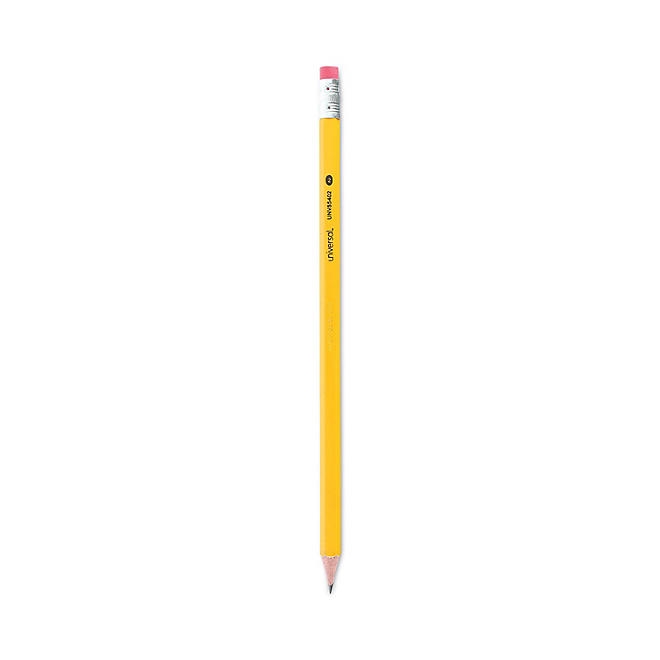 Universal 2 Pre-Sharpened Woodcase Pencil, HB 2, Yellow Barrel, 72/Pack 3
