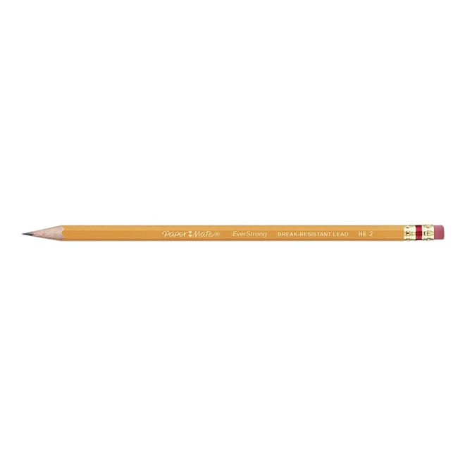 PaperMate EverStrong 2 Pencils, HB (2), Black Lead, Yellow Barrel, 24/Pack 3
