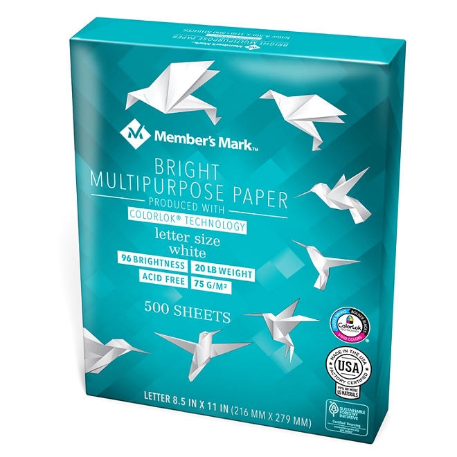Member's Mark Multipurpose Paper, 8.5 x 11", 96 Bright, 20 lbs., 8 Reams (4,000 sheets) 4