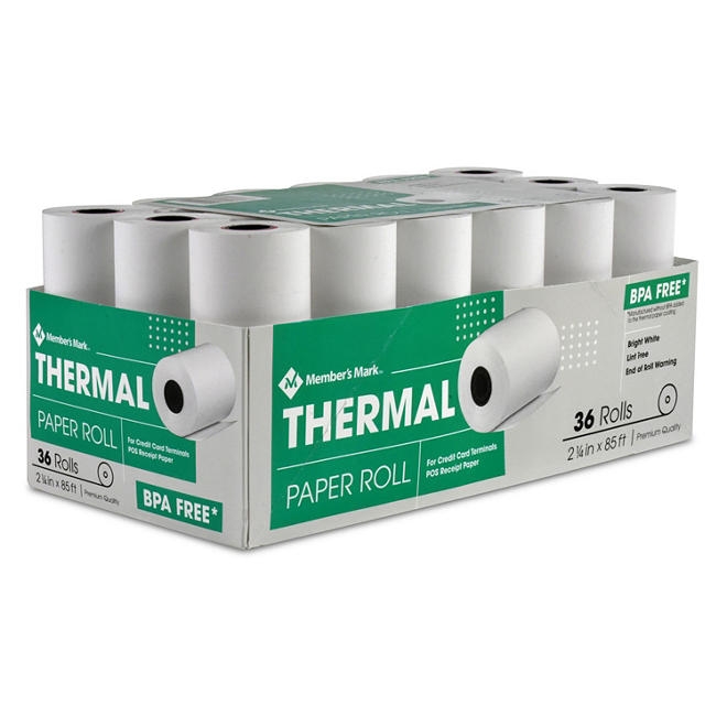 Member's Mark Thermal Receipt Paper Rolls, 2 1/4" X 85', 36 Rolls 4