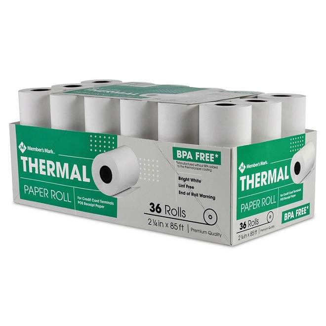 Member's Mark Thermal Receipt Paper Rolls, 2 1/4" X 85', 36 Rolls 5