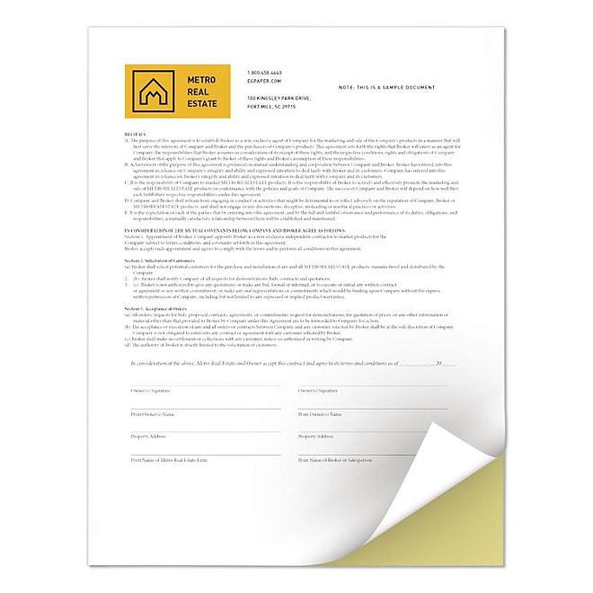 Xerox Bold Digital Carbonless Paper, 8 1/2 x 11, White/Canary, 5,000 Sheets 3