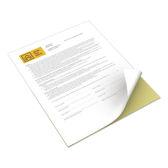 Xerox Bold Digital Carbonless Paper, 8 1/2 x 11, White/Canary, 5,000 Sheets 4