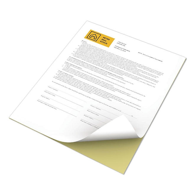 Xerox Bold Digital Carbonless Paper, 8 1/2 x 11, White/Canary, 5,000 Sheets 5