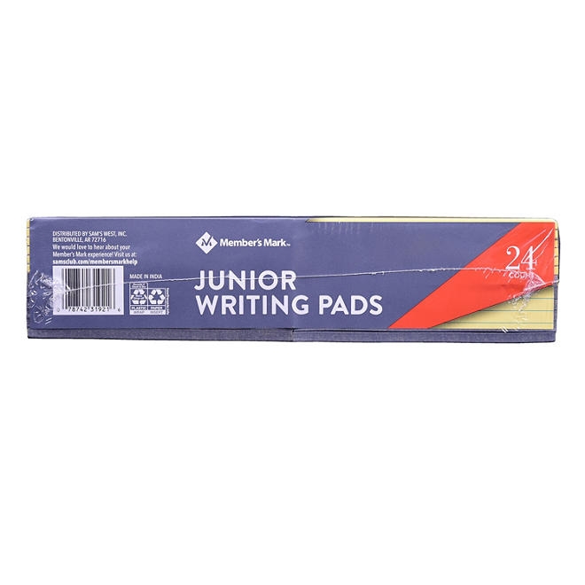 Member's Mark Jr Writing Pad - Perforated Canary 24-Pack 5