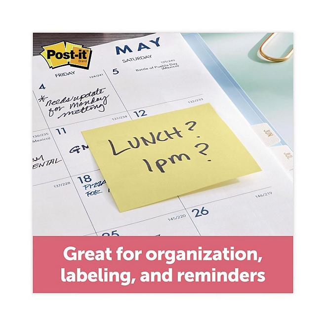 Post-it Notes Super Sticky - Canary Yellow Note Pads, 3 x 3, 90/Pad - 12 Pads/Pack 5