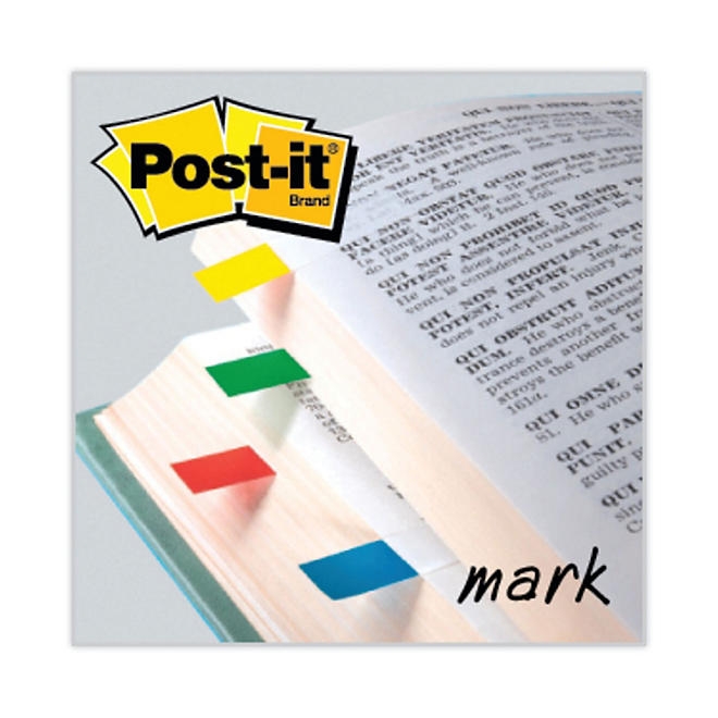 Post-it Flags - Small Page Flags in Dispensers, Four Colors, 35/Color - 4 Dispensers/Pack 4