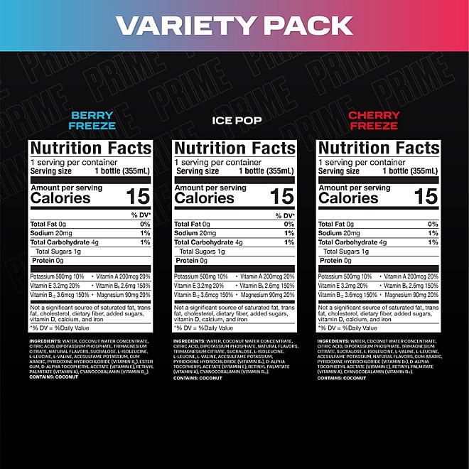 Prime Hydration Drink Variety Pack, 12 fl. oz., 24 pk. 4