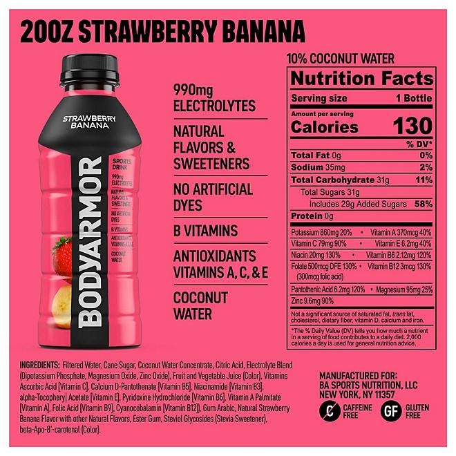 BODYARMOR Sports Drink Variety Pack 20 fl. oz., 18 pk. 4