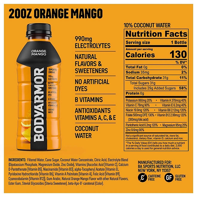 BODYARMOR Sports Drink Variety Pack 20 fl. oz., 18 pk. 5