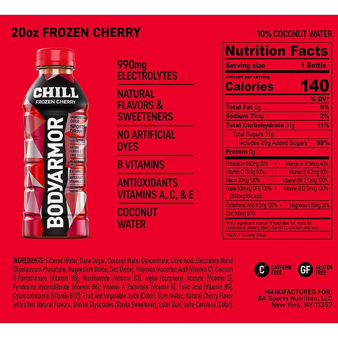 BODYARMOR CHILL Sports Drink Variety Pack 20 fl. oz., 18 pk. 4