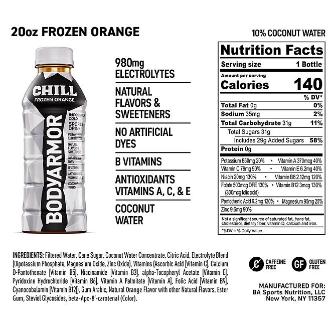 BODYARMOR CHILL Sports Drink Variety Pack 20 fl. oz., 18 pk. 5