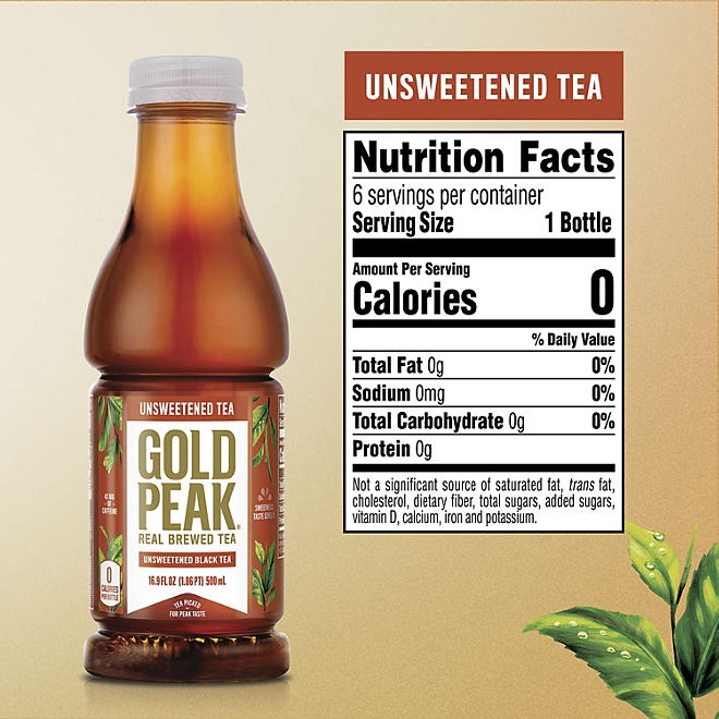 Gold Peak Unsweetened Tea 16.9 fl. oz., 18 pk. 4