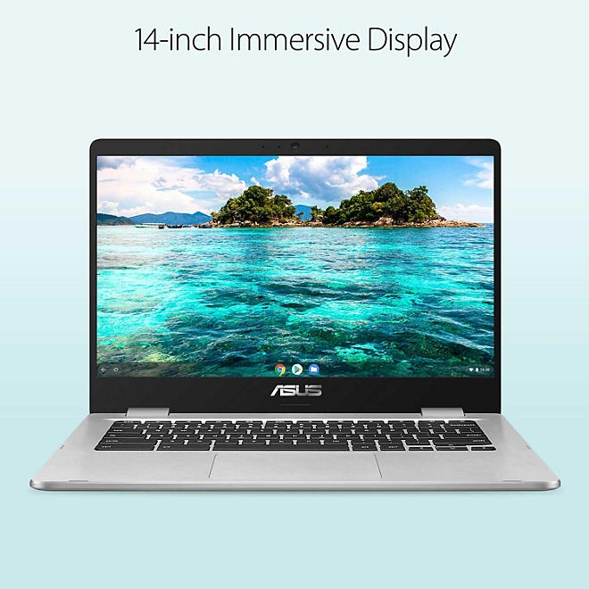 ASUS 14" Chromebook | Intel® Celeron® Processor | 4GB RAM | 64GB Storage | Chrome OS | 2-Year Warranty + 1-Year Accidental Damage Protection 5