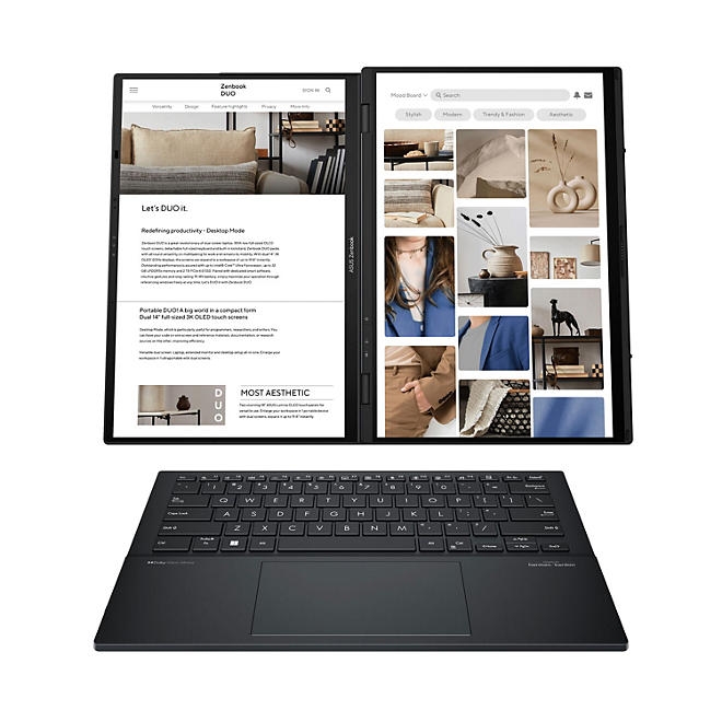 ASUS Zenbook DUO 14" WUXGA OLED Dual Touchscreen Windows Laptop | Intel Core Ultra 7 | 16GB RAM | 1TB SSD | 2-Year Warranty + 1-Year Accidental Damage Protection 5
