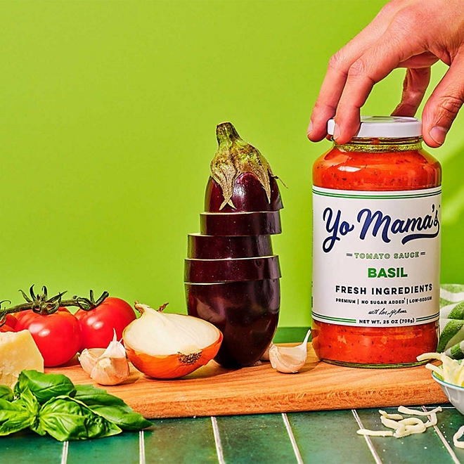 Yo Mama's Foods Low-Sodium Pasta Sauce, Tomato Basil, 25 oz., 3 pk. 5