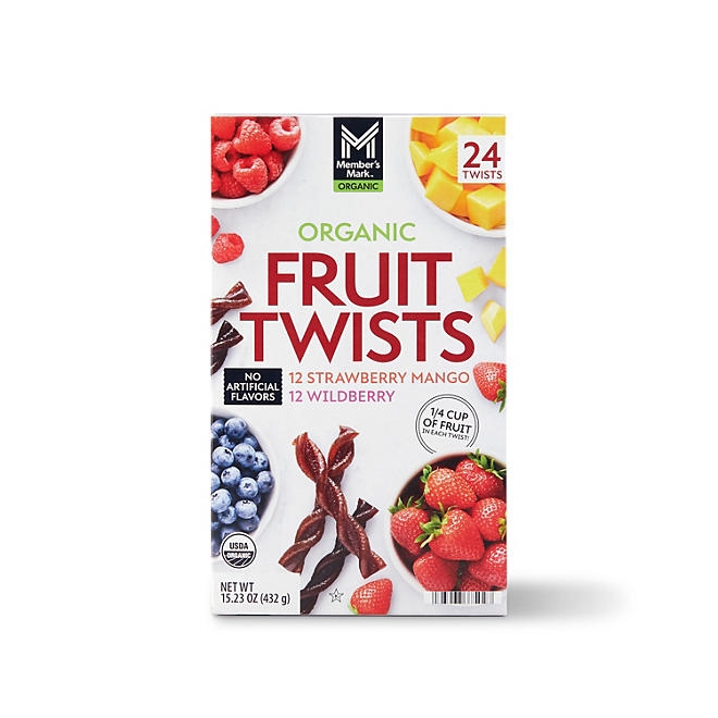Member's Mark Organic Fruit Twist, Variety Pack, 0.63 oz., 24 pk. 3