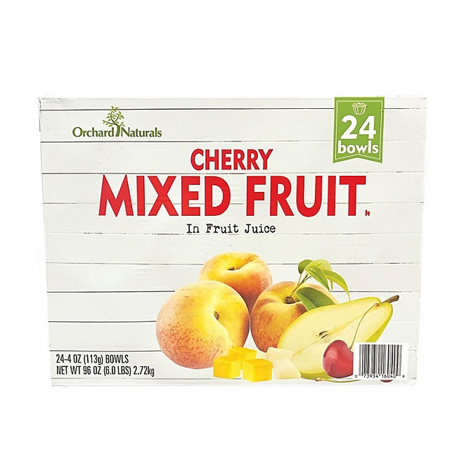Orchard Natural Cherry Mixed Fruit in Fruit Juice 4 oz., 24 ct. 3