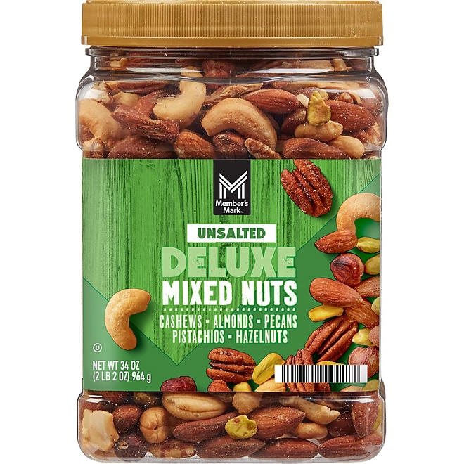 Member's Mark Unsalted Deluxe Mixed Nuts, 34 oz. 3