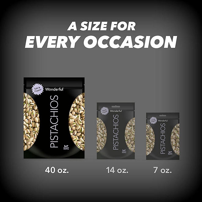 Wonderful Salt & Pepper Pistachios, 40 oz. 5