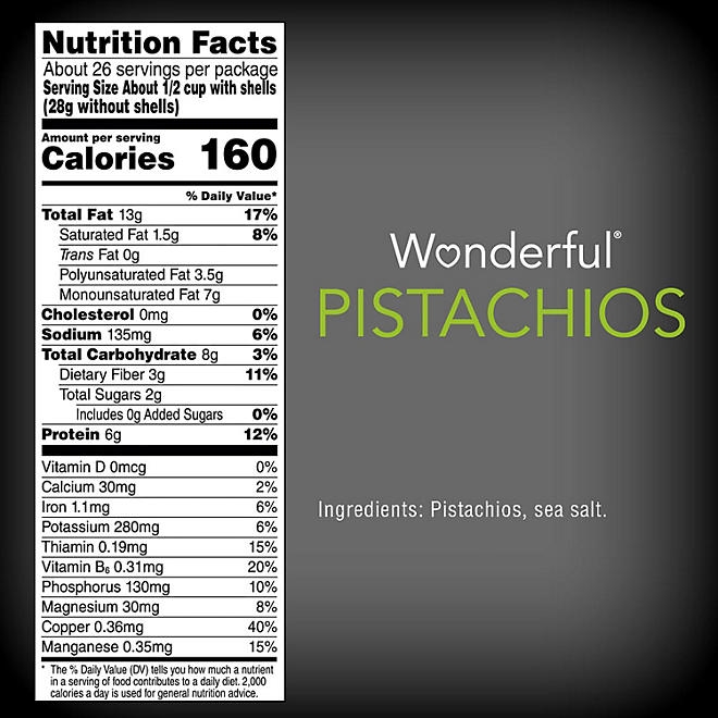 Wonderful Roasted & Salted Pistachios, 48 oz. 4