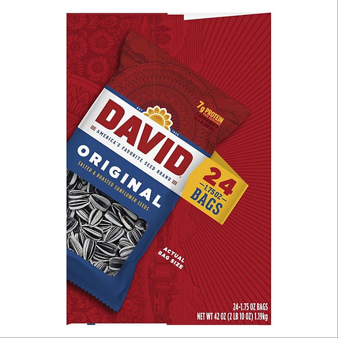 David Original Sunflower Seeds, 1.75 oz., 24 pk. 4