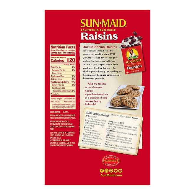 Sun-Maid California Sun-Dried Raisins, 30 oz., 2 pk. 4