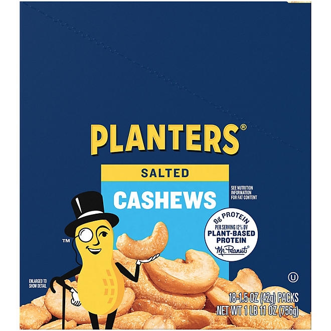 Planters Salted Cashews, 1.5 oz., 18 pk. 3